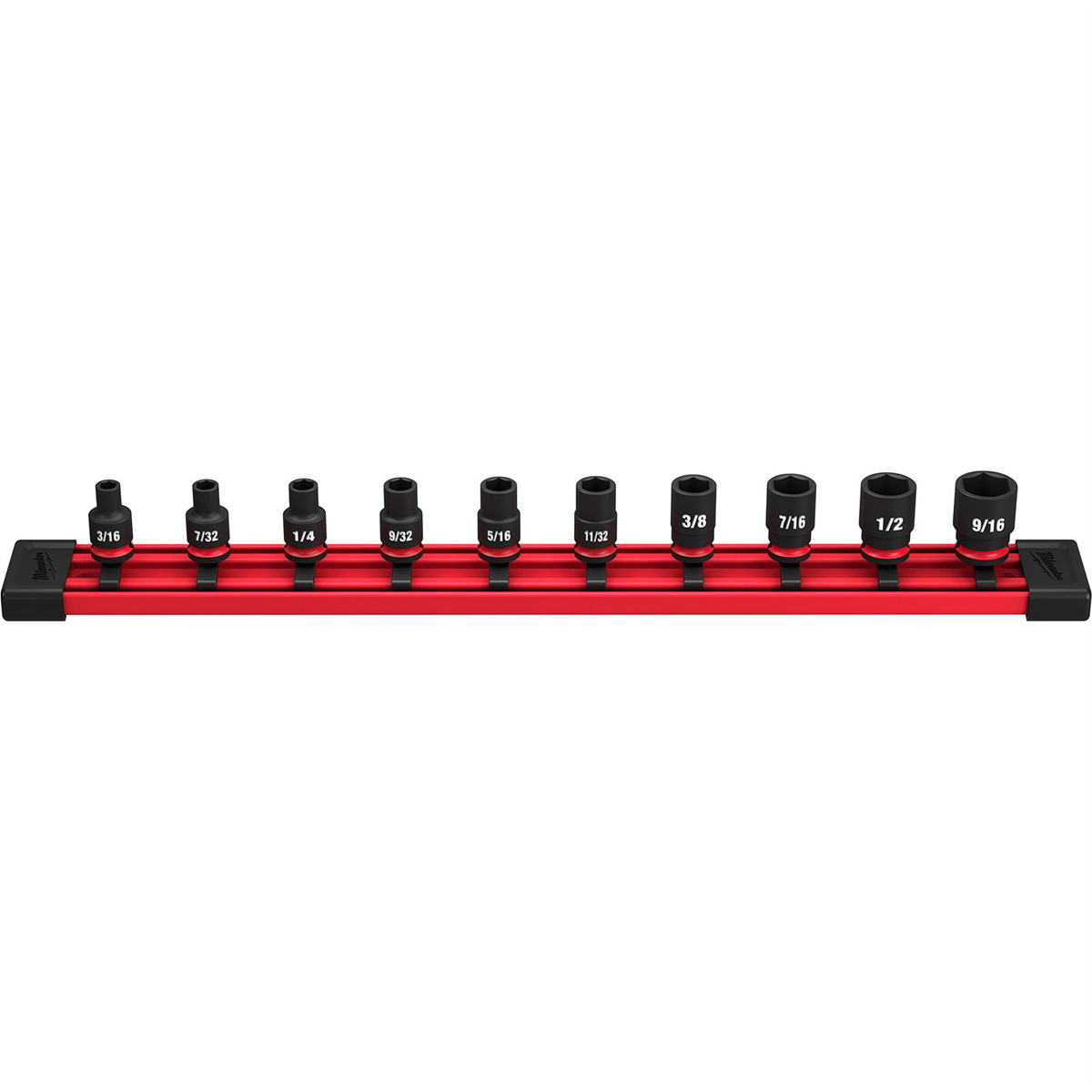 Milwaukee Tool 10PC SHOCKWAVE Impact Duty  SAE Standard 6 Point Socket Set