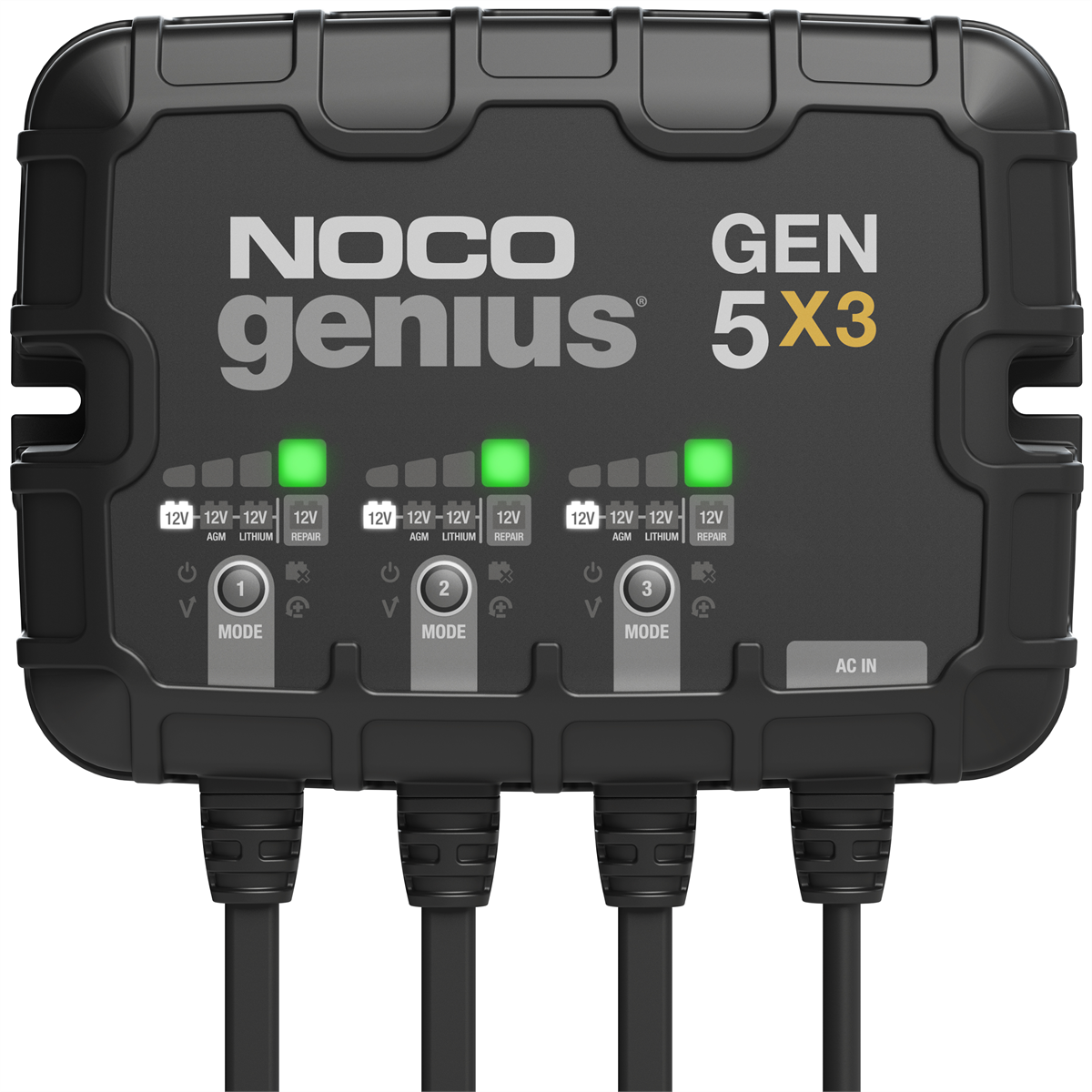 NOCO Company GEN5X3 12V 3-Bank, 15-Amp On-Board Battery Charger