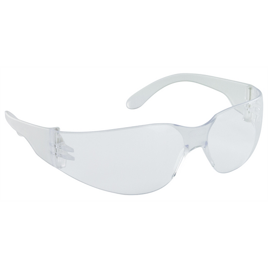 SAS Safety 100-pk of NSX Clear Temple High-Impact Poly Clear Lens Safe Glasses