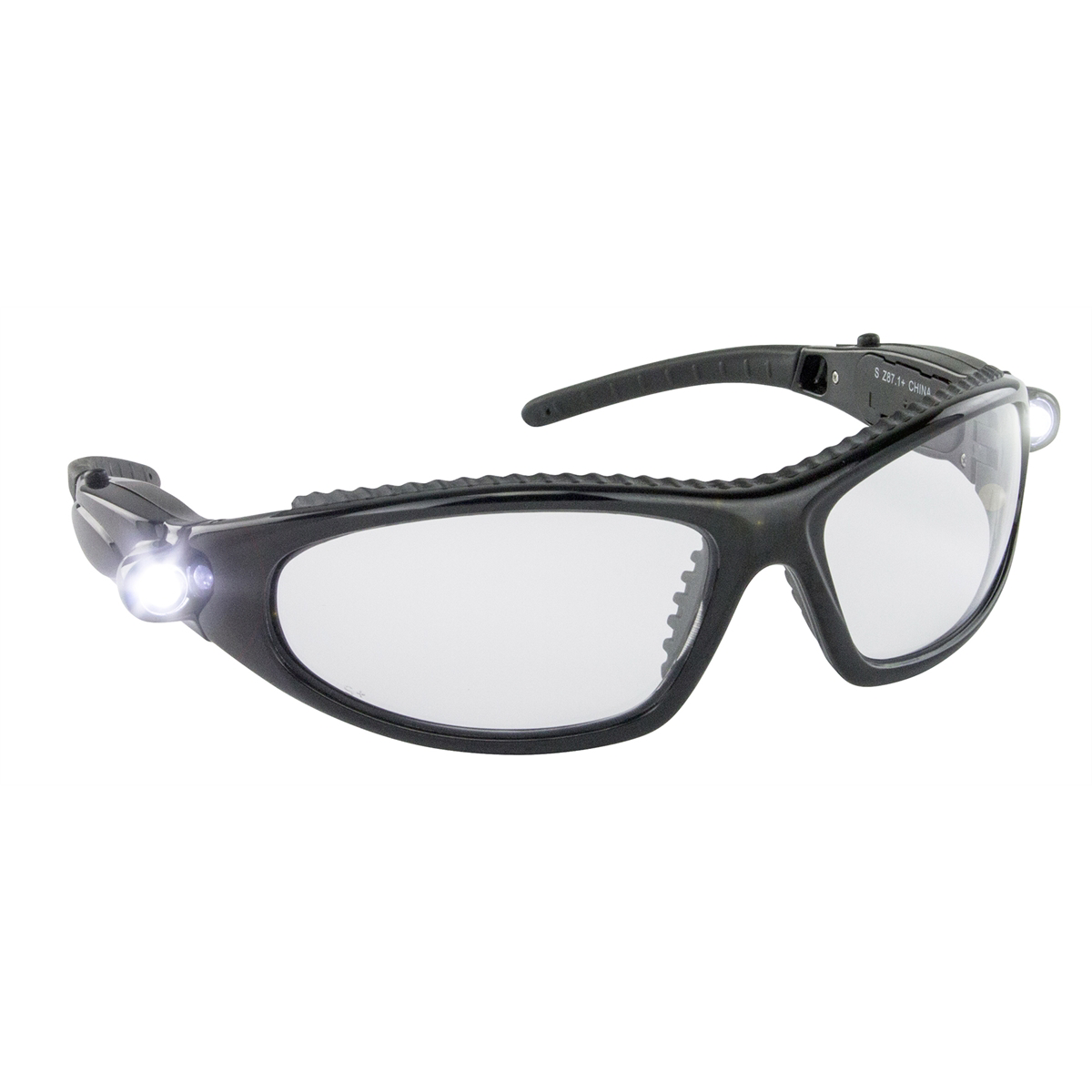 SAS Safety LED Inspector High-Impact Glasses w/ Ultra Bright LED Lights