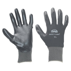 SAS Safety 1-pr of Paws Nitrile Coated Palm Gloves, L