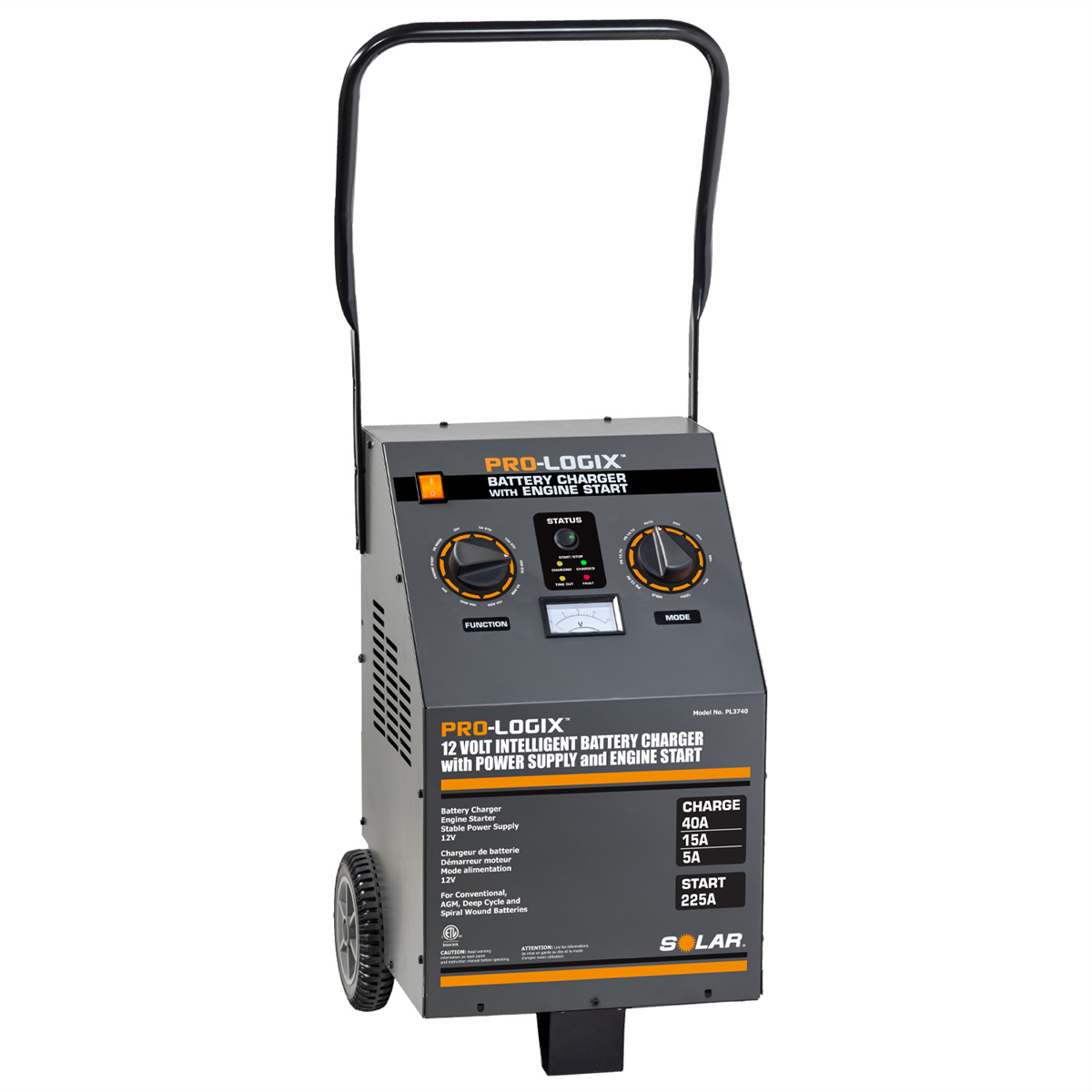 Clore Automotive SOLAR PL3740 40A 12V Wheel Charger with Start