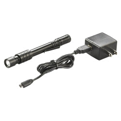 Streamlight Stylus Pro USB LED 350 Lumen Penlight with 120V AC Charge Cord - Black