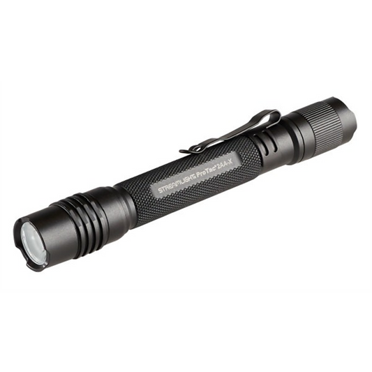 Streamlight ProTac 2AA-X USB Flashlight, Black : Li-Po battery pack, USB-C cord, and nylon holster