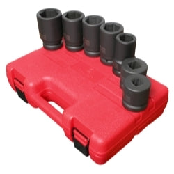 Sunex socket set impact 1" drive 7 pc deep metric