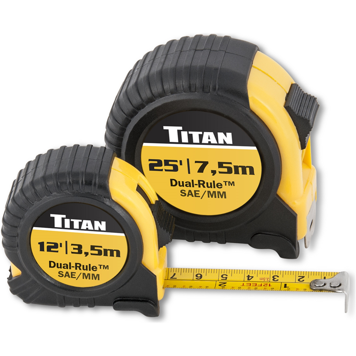 Titan tape measure set 2-pc dual-rule st
