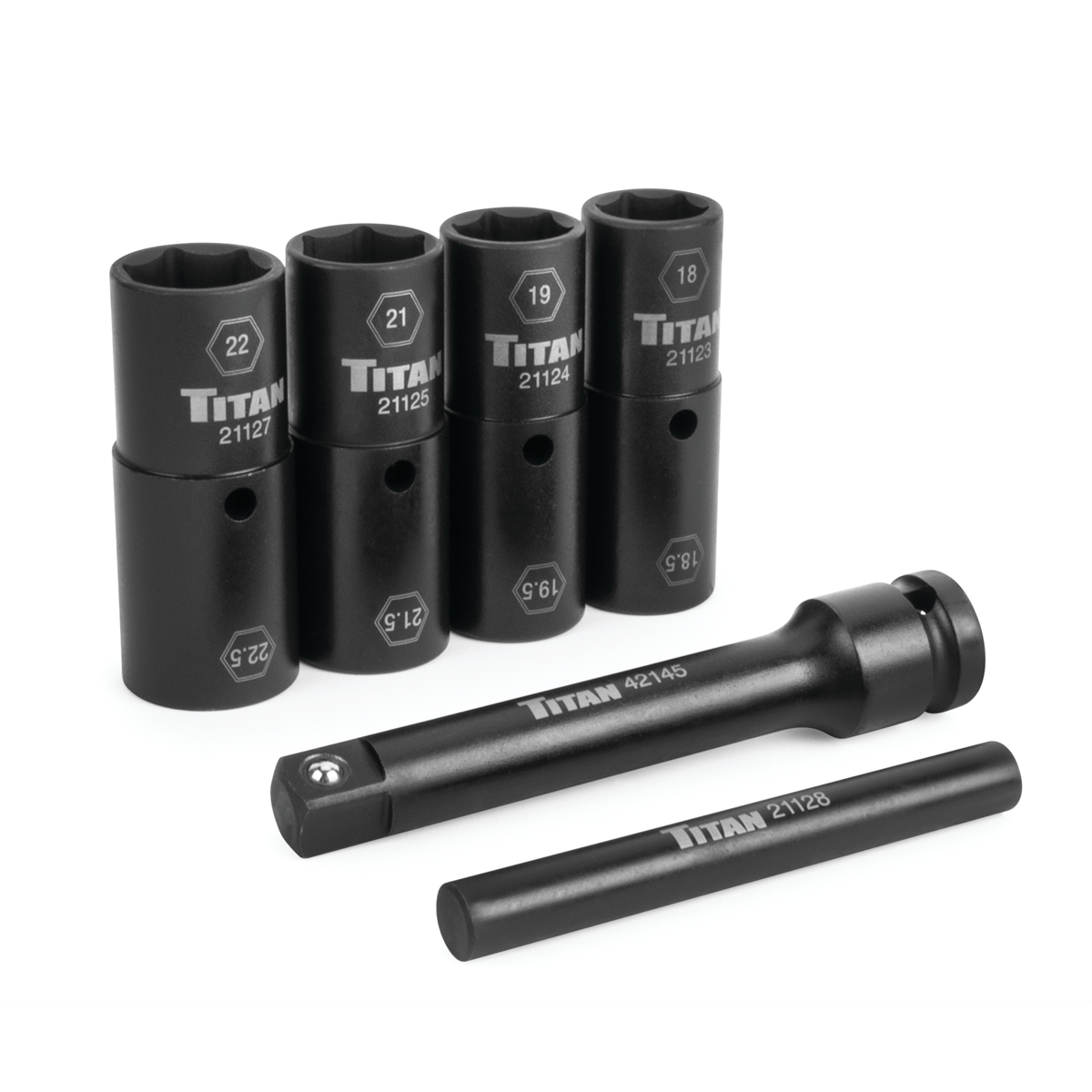 Titan 6 pc. 1/2 in. Drive Half-Size Flip Socket Set