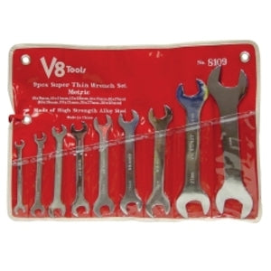 V-8 Tools WRE SET 9PC SUPER THIN 18 SIZES