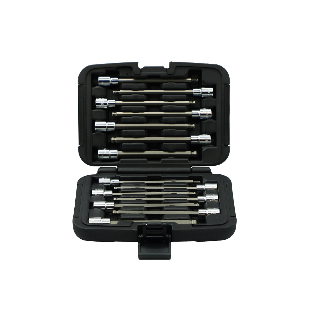 VIM Tools 14 PC. MASTER 6'' LONG BALL HEX DRIVER SET - 3/8'' DR.