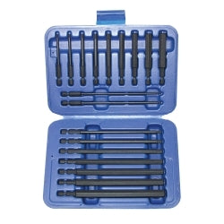 VIM Tools Power Drive Metric Hex Bit Set, 2.5 mm Thru 10 mm,18 Piece Set, 8 Piece 3.5 Long, 8 Piece 6 Inch Long