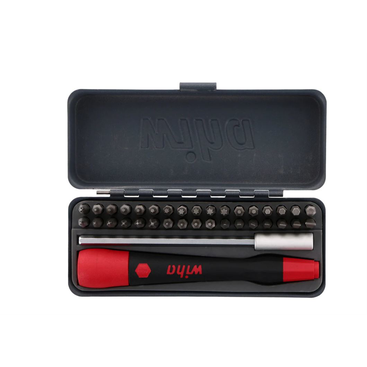 Wiha Tools GoBox Mico Bit Set 36 Piece, 1.1", 28mm, 4mm hex drive.